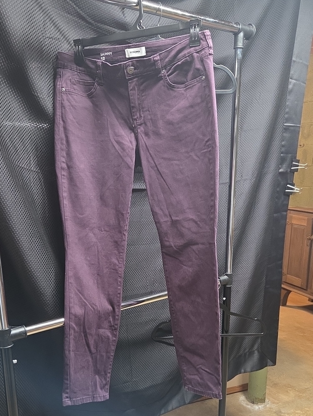 Sonoma Deep Plum Skinny Jeans